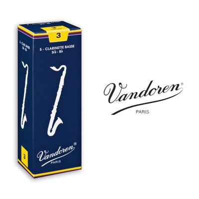 小叮噹的店- 法國 Vandoren BASS Traditional V5 豎笛/黑管竹片 藍盒 5片裝 BCL-V5