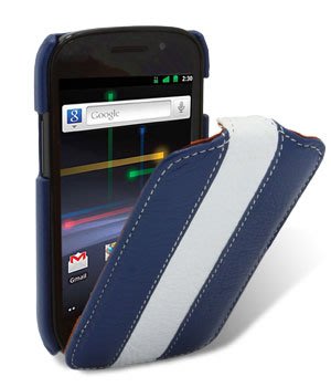 【Melkco】出清現貨下翻藍白直Samsung三星Nexus S i9020 i9023真皮皮套保護殼保護套手機套