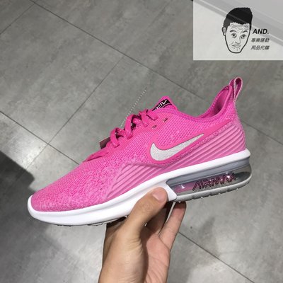 【AND.】NIKE AIR MAX SEQUENT 4 雪花粉 灰勾 慢跑 休閒 氣墊 女鞋 AO4486-601