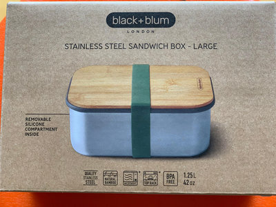 black+blum可微波不繡鋼竹蓋輕食餐盒