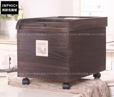 INPHIC-桐木保鮮木米箱木米桶麵箱麵桶5kg用　沒帶輪