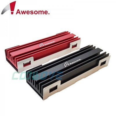 小白的生活工場*Awesome M.2 SSD NGFF 2280散熱片(紅/黑)－AWD-MCS01