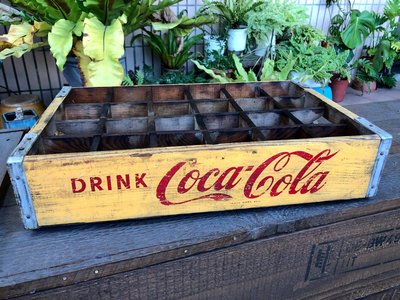 【現貨限量商品】日本昭和時期 ?可口可樂? 老木箱/ 置物箱