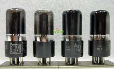 6V6 ︽NO:6680 老美國 GM 6V6 GT 黑管 40年代除氣片 已配對真空管 1標4支