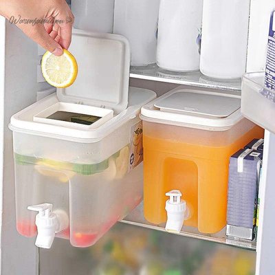 4L冰箱冷水壺帶龍頭檸檬水水果茶冷水壺 放冰箱泡水果飲料 4昇