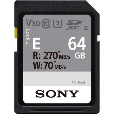 SONY SF-E64 SDXC UHS-II 64GB 270MB/s U3 V30【台灣索尼公司貨】64G