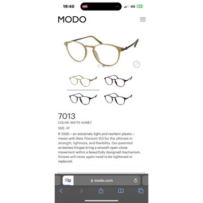 MODO：7013 Beta Titaniu 鈦 超輕 鏡框 全新 美國紐約眼鏡品牌