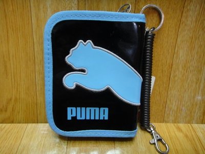 日本puma圖案---皮夾---藍黑色
