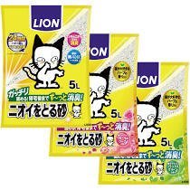 日本LION 多酚除臭礦砂貓砂 - 木質綠 5L / 除臭強 / 凝結好 / 用量省(3款香味)