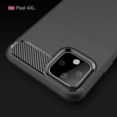 谷歌 Pixel 4 XL 手機殼 軟殼 硅膠 碳纖維 條紋 Google 保護套 保護殼 全包邊 防摔殼 防摔 全包