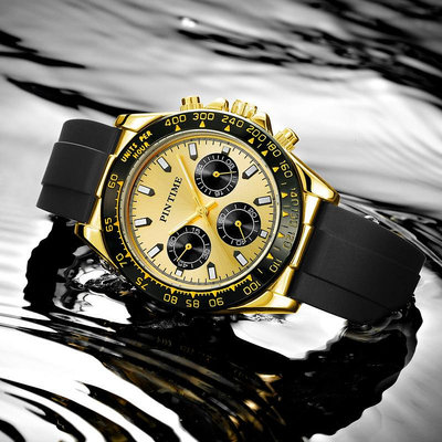 男士手錶 PINTIME/品時手錶男外貿爆款六針私人時尚品牌腕錶石英錶一件代發