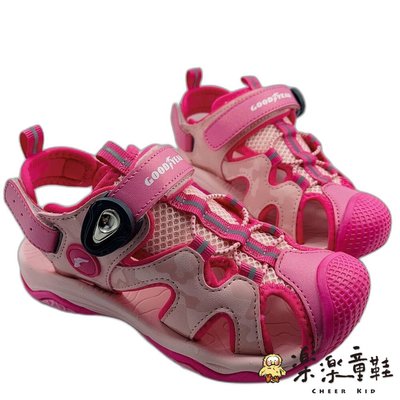 【樂樂童鞋】固特異GOODYEAR護趾涼鞋-粉色 另有兩色可選 G043-1 - 女童鞋 男童鞋 童鞋 運動涼鞋
