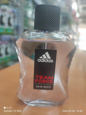【花在田】Adidas TEAM Force 愛迪達 卓越自信 男性淡香水-100ml無外盒(全館滿399免運)