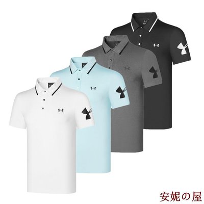 促銷打折 高爾夫男士短袖T恤 夏季 戶外運動 高彈性 透氣 速乾 POLO衫 上衣 服裝 9BBL