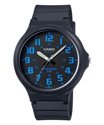 附台灣卡西歐保卡才是公司貨【時間光廊】CASIO 卡西歐 藍 指針錶 學生錶 上班族 MW-240-2BVDF