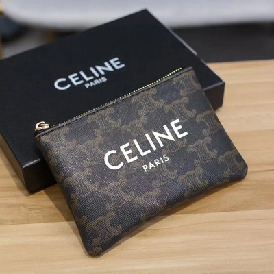 熱銷新款 精品代購Celine瑟林老花零錢包鑰匙包卡包手拿包 明星大牌同款