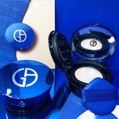 英國代購 GIORGIO ARMANI 設計師全能氣墊水粉霜 極光藍 氣墊粉餅 SPF50 PA+++ 14g