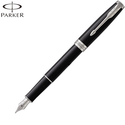 【Pen筆】法國製 PARKER派克 卓爾麗黑白夾鋼筆 P1931500