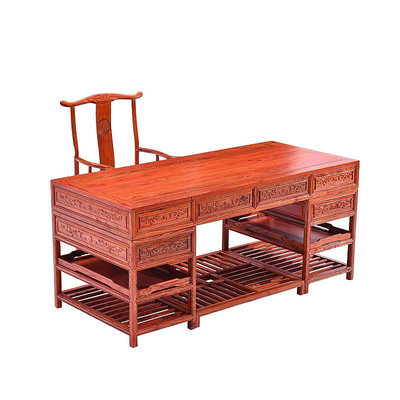 中式仿古實木家具1.8草龍辦公桌 寫字台書桌電腦桌