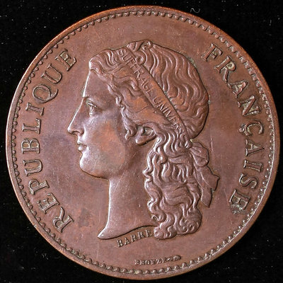 外國錢幣 收藏錢 1789年法國世博會紀念章銅章 萬國博覽會紀念銅章2235