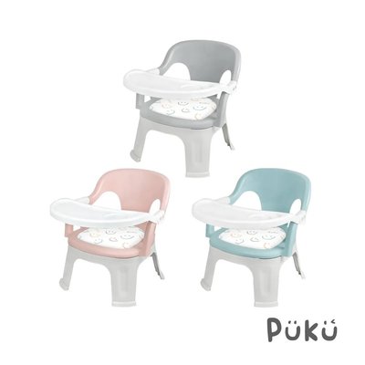 ☘ 板橋統一婦幼百貨 藍色企鵝 PUKU QQ軟糖兩用餐椅 可可灰