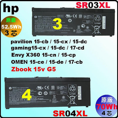 hp SR04XL 電池 原廠 惠普 omen 15-CE511TX TPN-Q193 TPN-Q194 SR03XL
