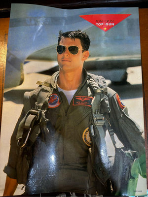 1985年 捍衛戰士  湯姆克魯斯 電影海報 原版正版 少見  雷朋太陽眼鏡 飛官