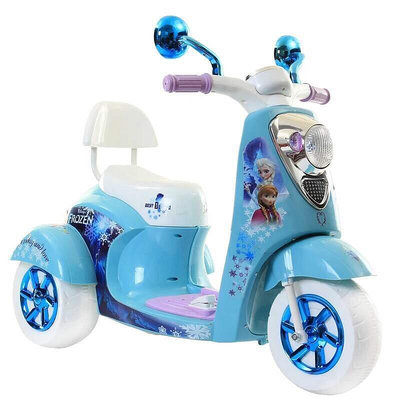 冰雪奇緣兒童電動車 幼童電動摩托車 雪寶電動機車 艾莎 Elsa 電動車