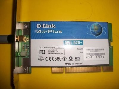 D-Link PCI介面無線網路卡 DWL-520+ 無線網路卡-適用於桌上型電腦【下標就賣】