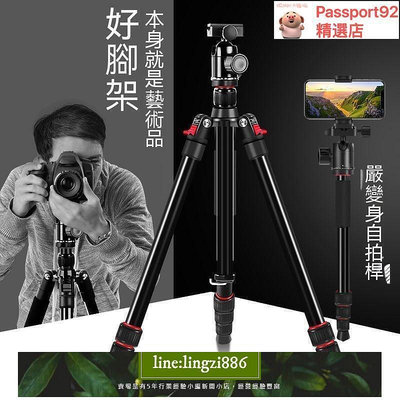 【現貨】相機三腳架 相機腳架 攝像機腳架 三腳架 單反相機三腳架攝影機攝像微單手機支架自拍桿三角架