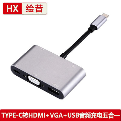 TYPEC轉HDMI/VGA/DVI/DP/MINIDP轉換器拓展塢 適用于蘋果華為筆電手機連接電視機顯示器轉接頭投屏器4K高清