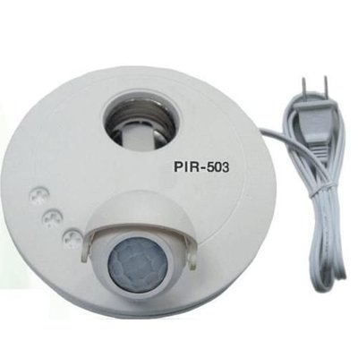 PIR-503  帶燈式感應器 E27燈頭~另有PIR系列感應器(紅外線感應器)~帶燈全方位感應器 360度
