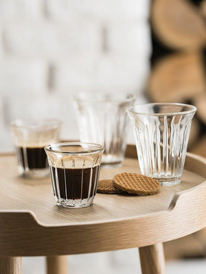 茶藝師 法國進口La Rochere設計師款ZINC意式咖啡杯拿鐵杯家用茶杯玻璃杯