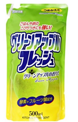 日本製 火箭 蘋果洗碗精 500ML 酵素洗碗精 蘋果 洗碗精 火箭洗碗精 補充包