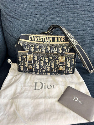 Dior Dior camp 小號藍老花郵差包小書包 購物袋