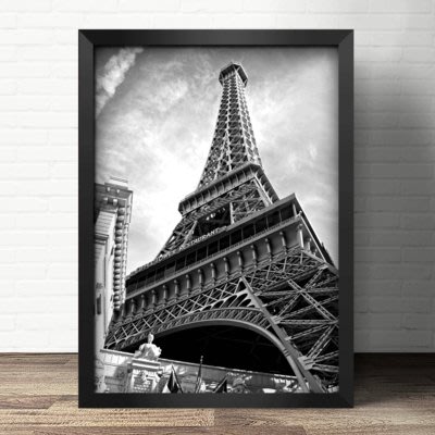 現代風景裝飾畫法國巴黎埃菲爾鐵塔客廳玄關實木框掛畫海報定制豎