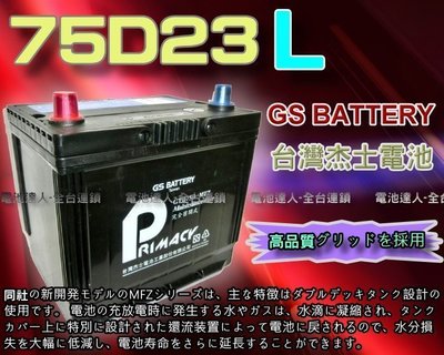 【台南 電池達人】杰士 GS 統力 電池 75D23L 電瓶適用 CROLLA CAMRY RAV4 COLT PLUS