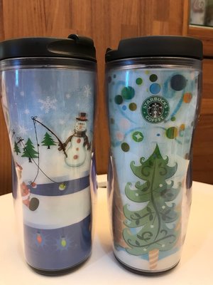 星巴克 Starbucks 台灣 隨行杯 12oz 雪人 聖誕樹 聖誕限量 3D 共2款 不分售 全新未使用