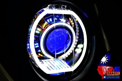 YAMAHA 大B BWS M8 合法魚眼HID大燈模組改裝 類BMW 導光 魚眼內外LED光圈 飾圈 認證大燈