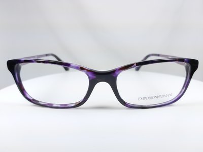 『逢甲眼鏡』 EMPORIO ARMANI 光學鏡架 全新正品 紫色花紋紋方框 霧面紫鏡腳【EA3031 5226】