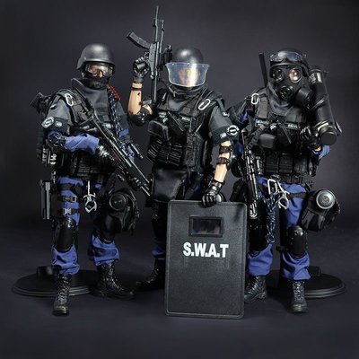 特價!1/6兵人模型套裝警察 SWAT特種士兵人偶 成人手辦人偶擺件男禮物