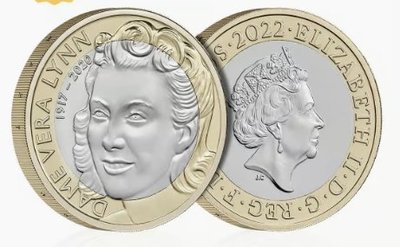 全新英國2022年維拉林恩2英鎊雙色紀念幣- UC#1100