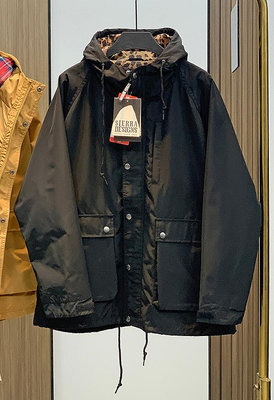 25mart【一元起標】日本版 SIERRA DESIGNS 女 防風防潑水 寬鬆 連帽 衝鋒衣風衣外套 黑色 M