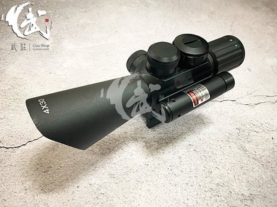 (武莊)現貨 M7 4*30 斜口帶紅外線 5段紅綠光狙擊鏡，瞄準鏡-JA01401