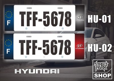 【STREET PARK】訂製歐盟 車牌裝飾 HYUNDAI  ELANTRA 通用款【原價780$ 特價 580$】
