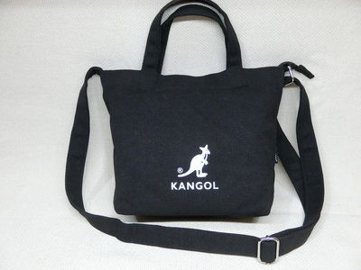 正櫃品KANGOL 手提帆布包 斜背/側肩背包95%NEW出清價$300起(5日標)神秘黑色系