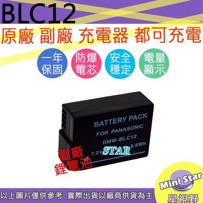 星視野 副廠 DMW-BLC12 BLC12 電池 保固一年 原廠充電器可用