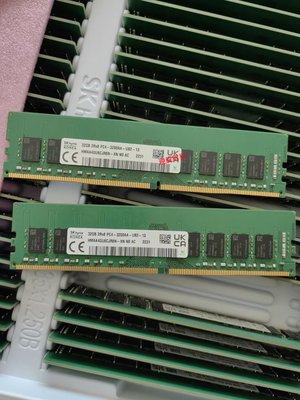 全新海力士SK hynix 32G 2RX8 PC4-3200AA DDR4 UDIMM 桌機機記憶體