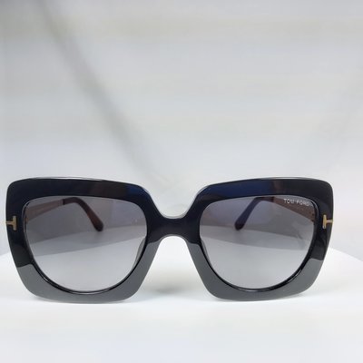 『逢甲眼鏡』TOM FORD 太陽眼鏡 全新正品 亮面黑膠方框 側邊T字LOGO 超粗框款【TF0610F 01B】