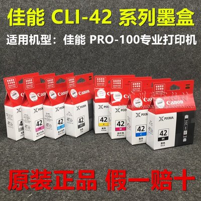 原裝Canon佳能CLI-42BK CLI-42GY CLI-42PC墨盒 PRO-100系列墨盒